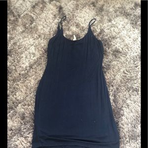 Navy blue spaghetti strap dress